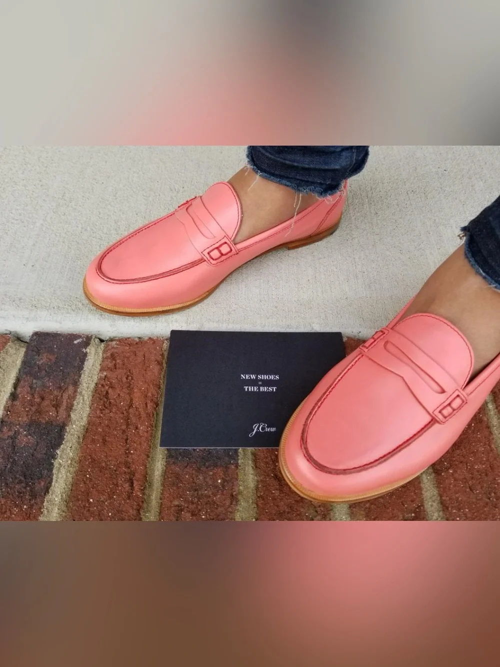 J. Crew Leather Penny Loafers. Brilliant Poppy. Size 9. Like New.
